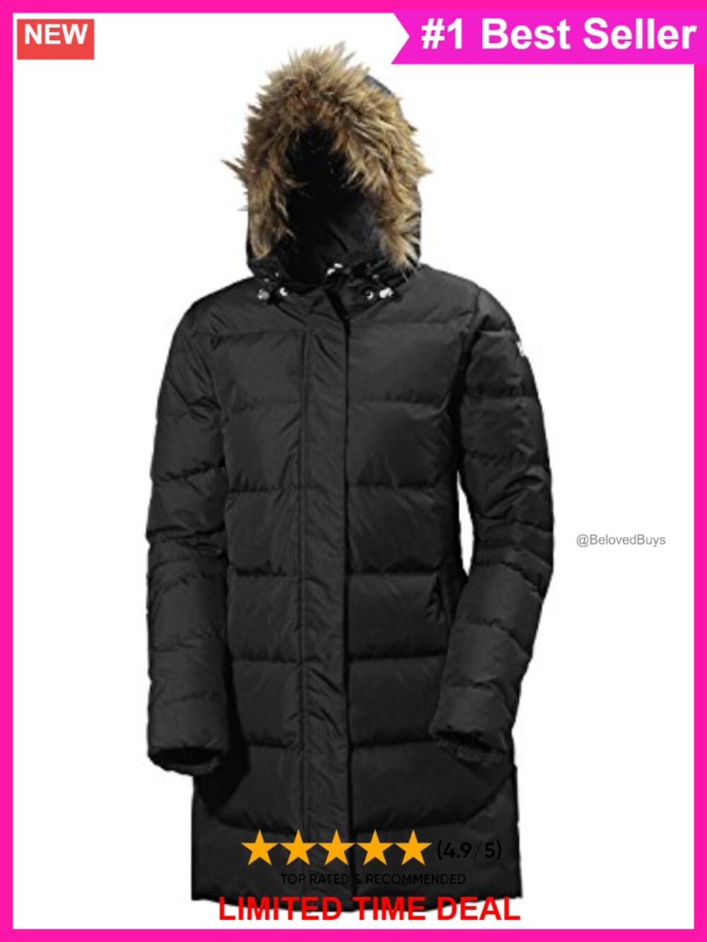 Allied Down Puffy Parka Jacket Waterproof Windproof Faux Fur Hood